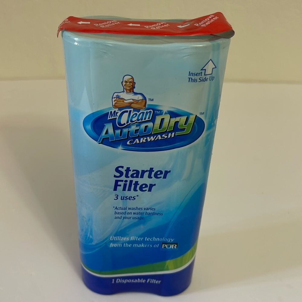 NEW - Mr. Clean AutoDry Car Wash Starter 1‎ Disposable Filter 3 Uses